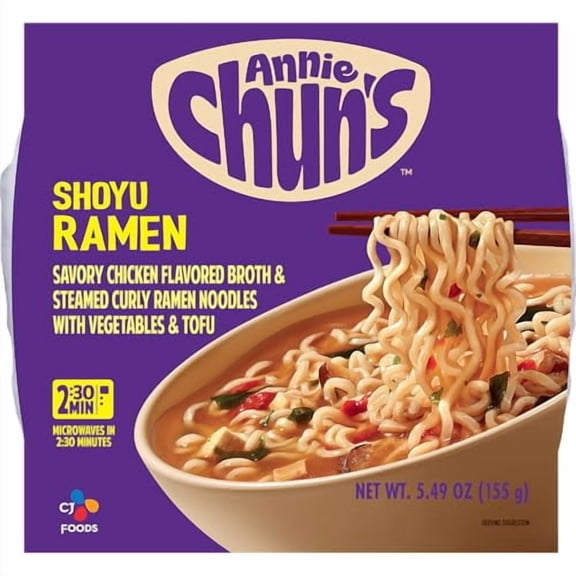 (6 pack) Annie Chun's Shoyu Ramen Soup Bowl, 5.49 oz