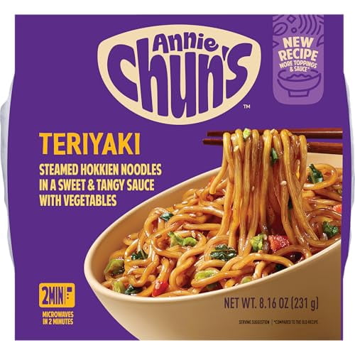 (6 pack) Annie Chun's Teriyaki Noodle Bowl, 8.16 oz