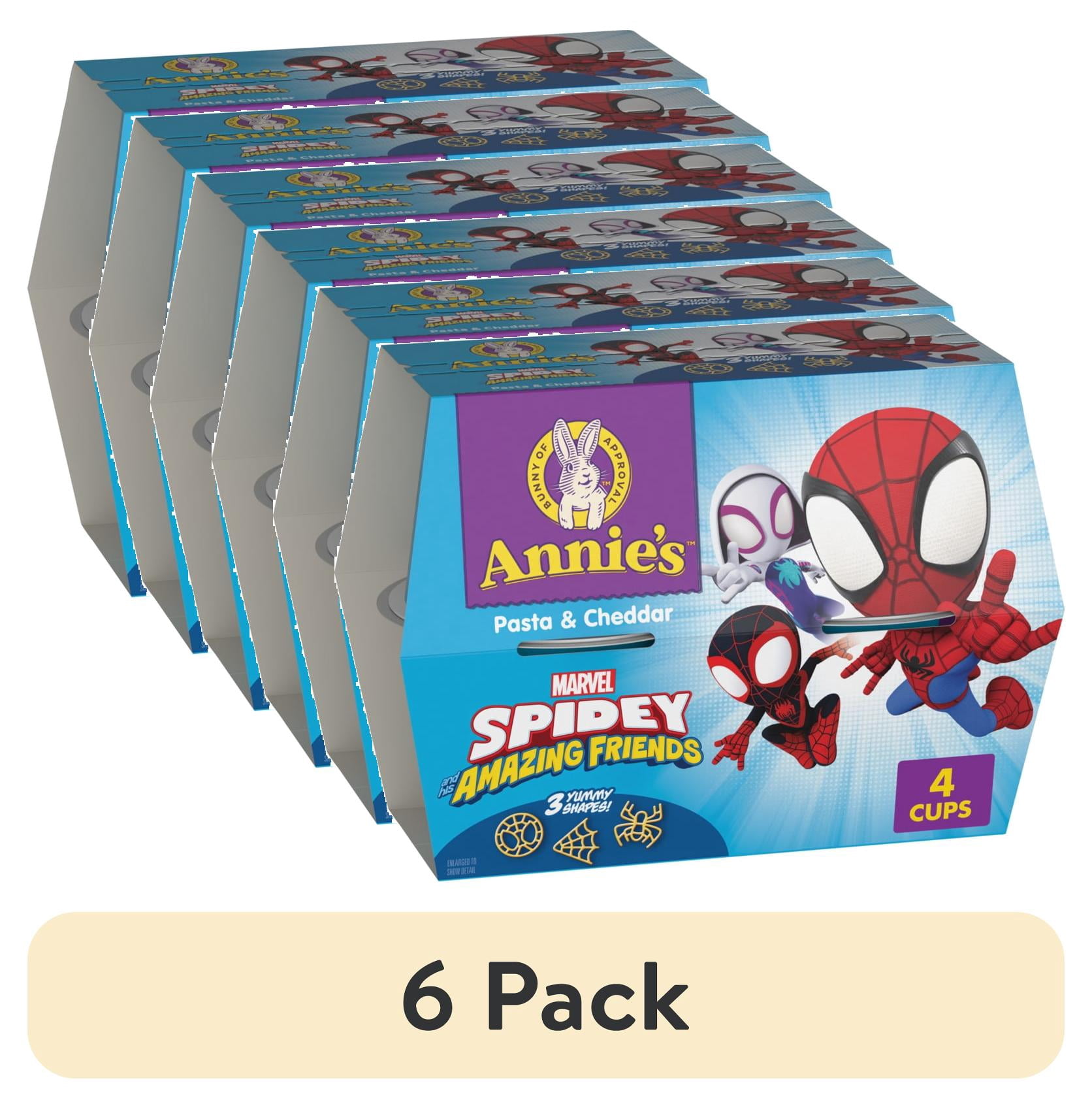 6 pack) Annie's Marvel Spidey and His Amazing Friends Mac and