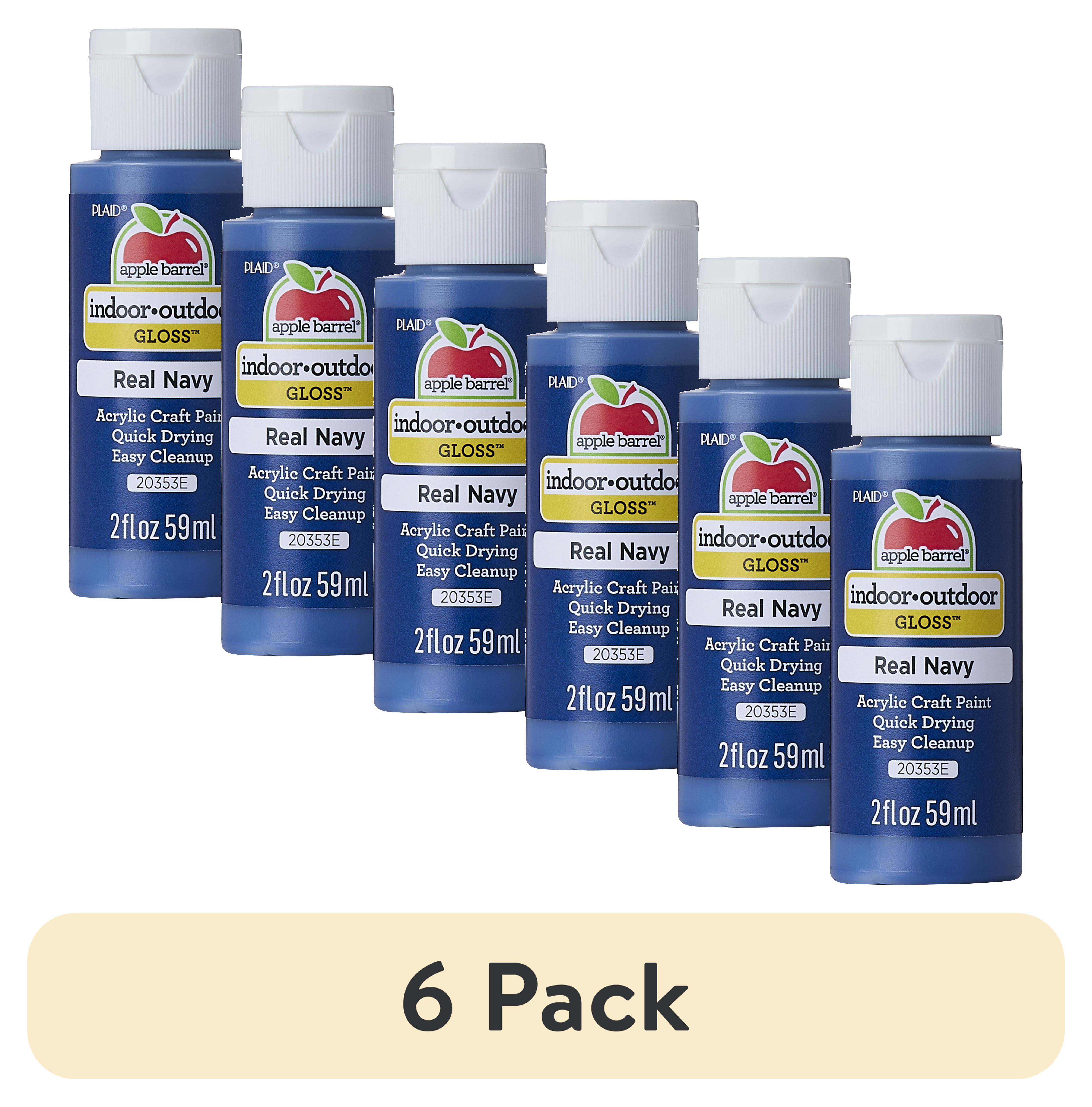 (6 pack) Apple Barrel Acrylic Craft Paint, Gloss Finish, Real Navy, 2 fl oz