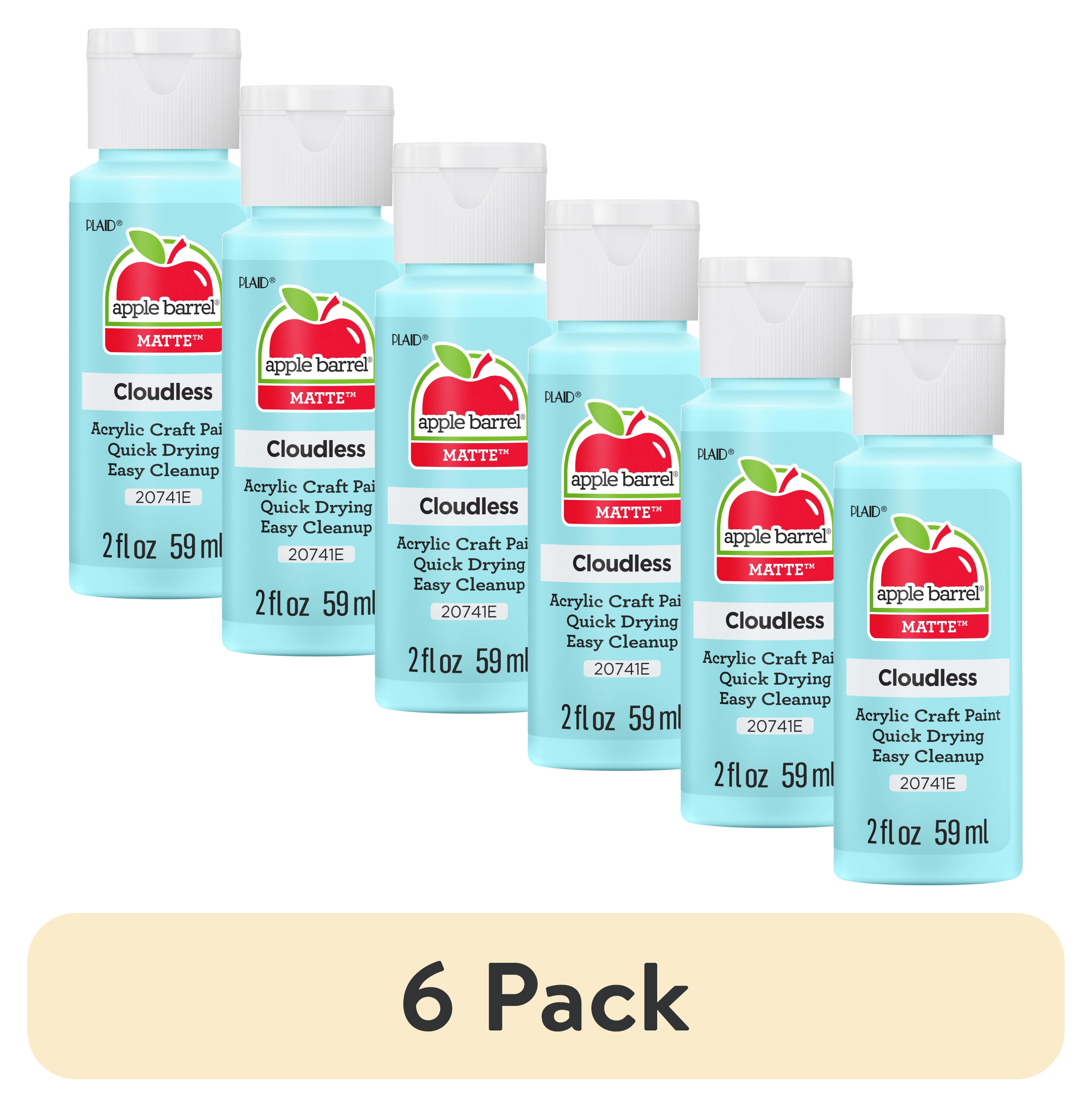 (6 pack) Apple Barrel Acrylic Craft Paint, Matte Finish, Cloudless, 2 fl oz