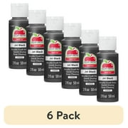 (6 pack) Apple Barrel Acrylic Craft Paint, Matte Finish, Jet Black, 2 fl oz