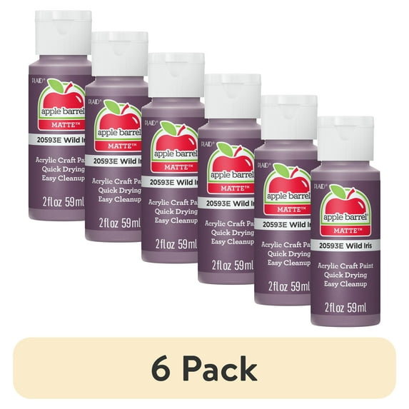 (6 pack) Apple Barrel Matte Acrylic Craft Paint, 2oz, Wild Iris