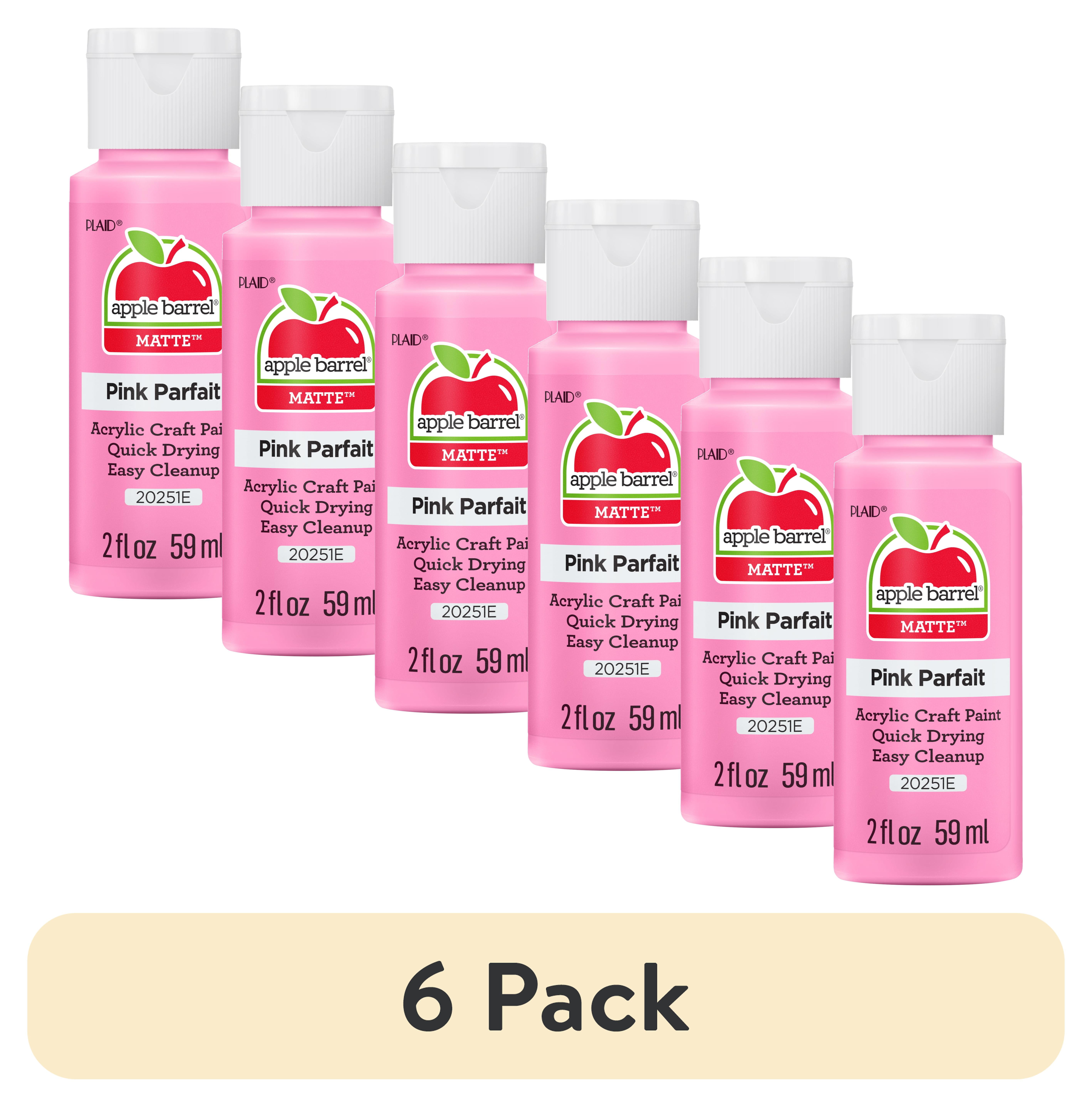 (6 pack) Apple Barrel Acrylic Craft Paint, Matte Finish, Pink Parfait, 2 fl oz