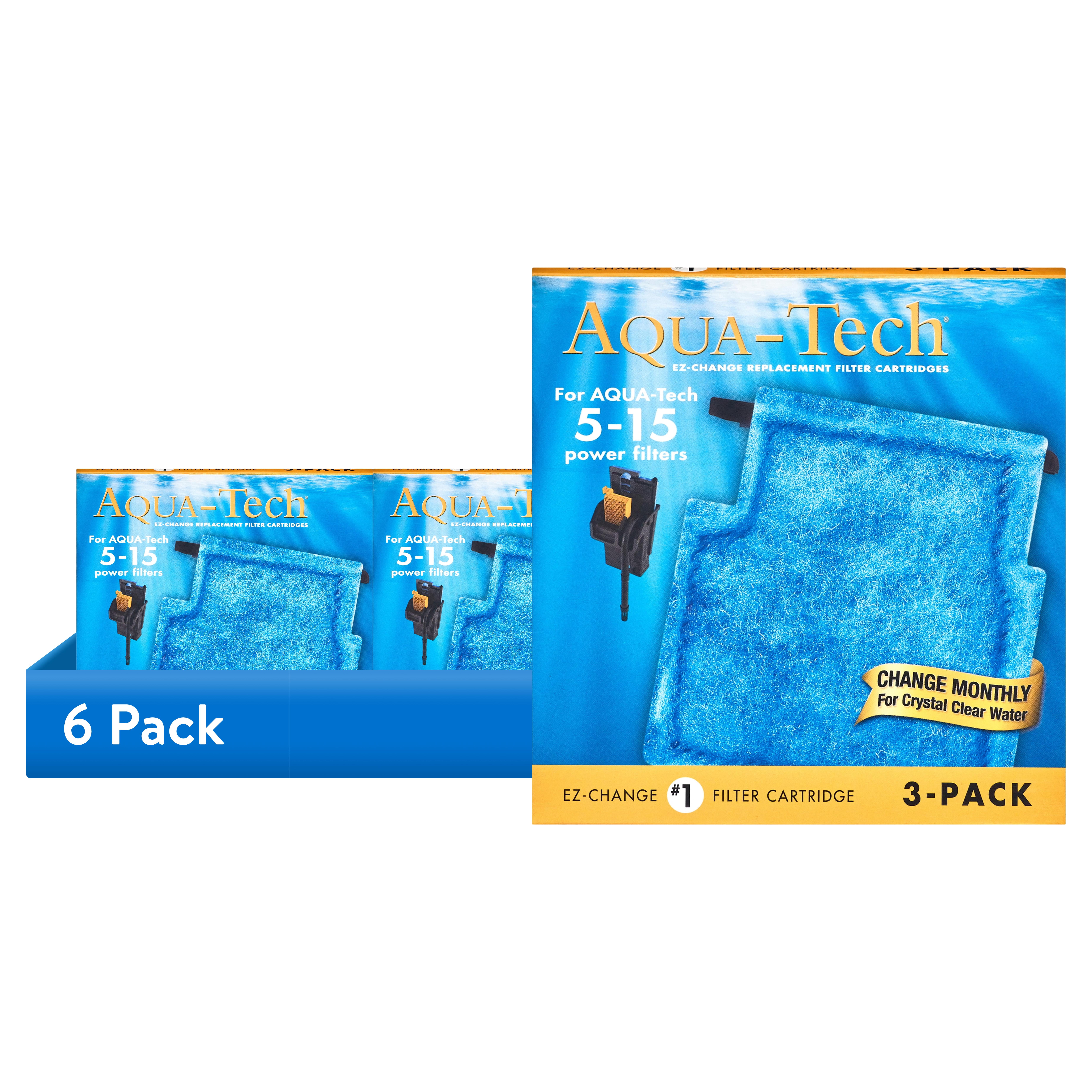 (6 pack) Aqua-Tech EZ-Change #1 Filter Cartridge for 5-15 Filters, 3 Pack