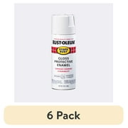 6 pack Arctic White, Rust-Oleum Stops Rust Protective Enamel Gloss Spray Paint-371669, 12 oz