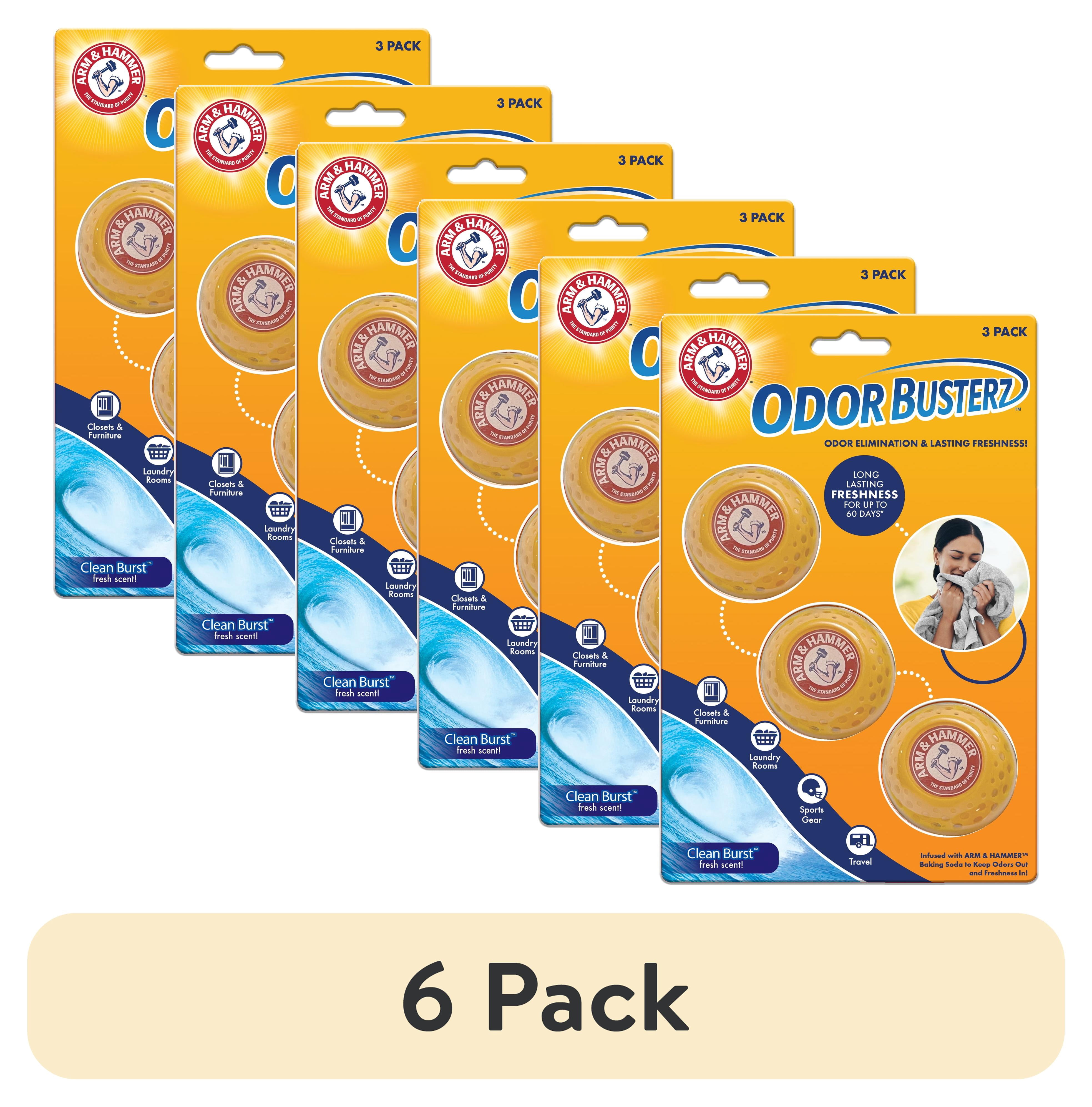 (6 pack) Arm & Hammer Odor Busterz Balls, Odor Eliminating Freshener, 3‑Pack