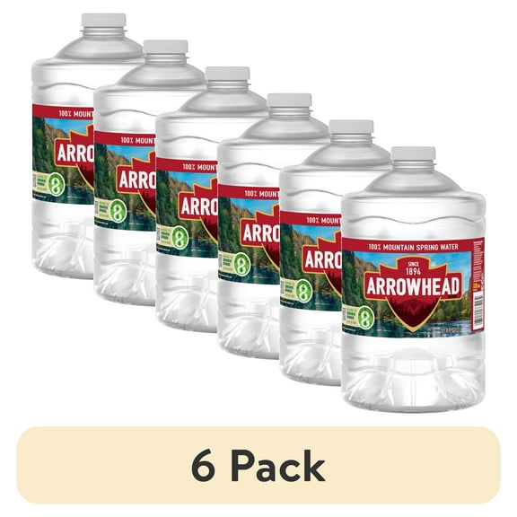 (6 pack) Arrowhead Mountain Spring Water, 3 Liter, Single Plastic Jug