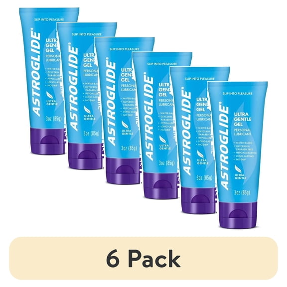 (6 pack) Astroglide Personal Lubricant Sensitive Skin Ultra Gentle Gel - 3 oz
