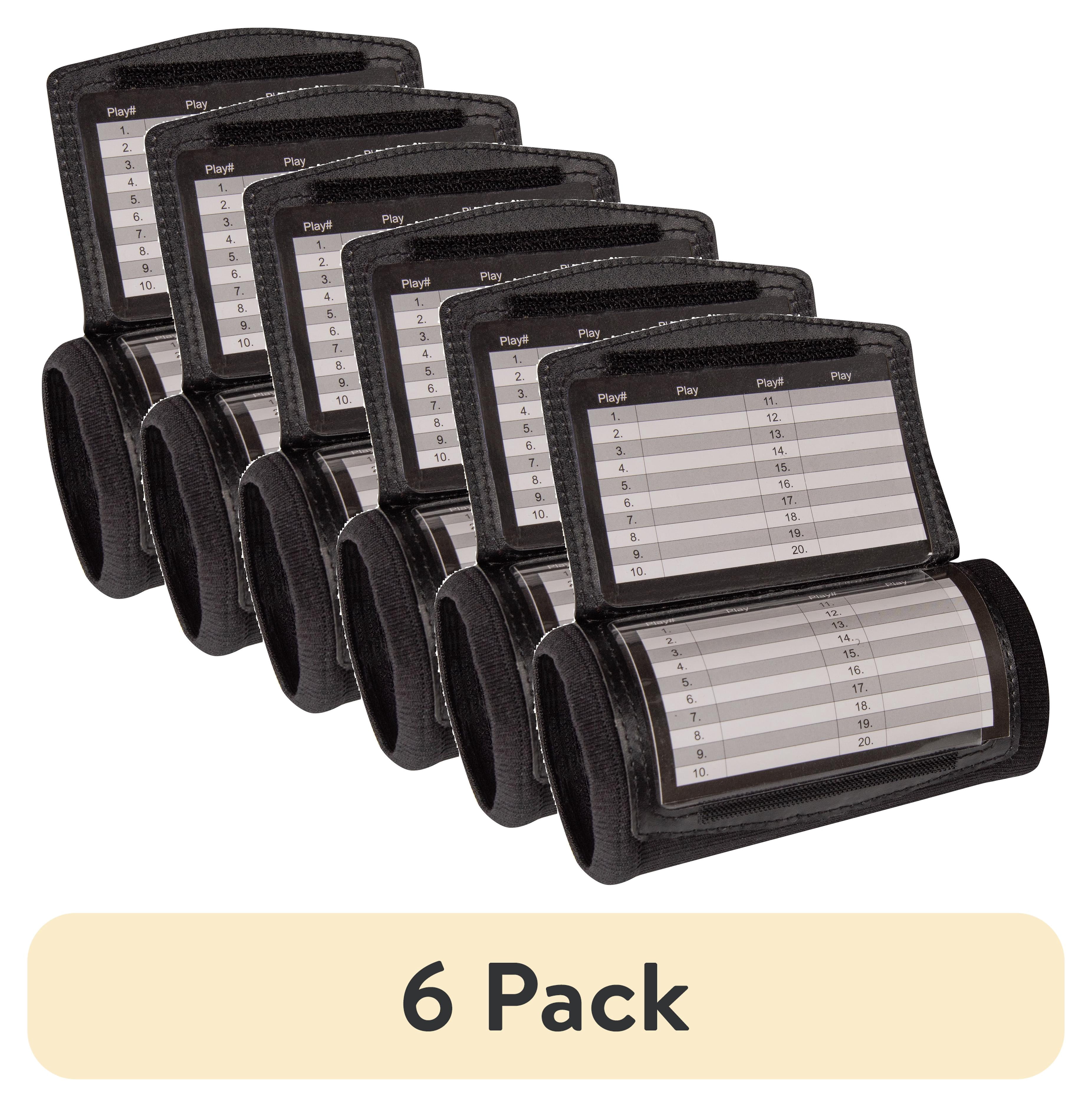 (6 pack) Athletic Works Wrist Coach, Football Playbook, 1-Pack, Black, New