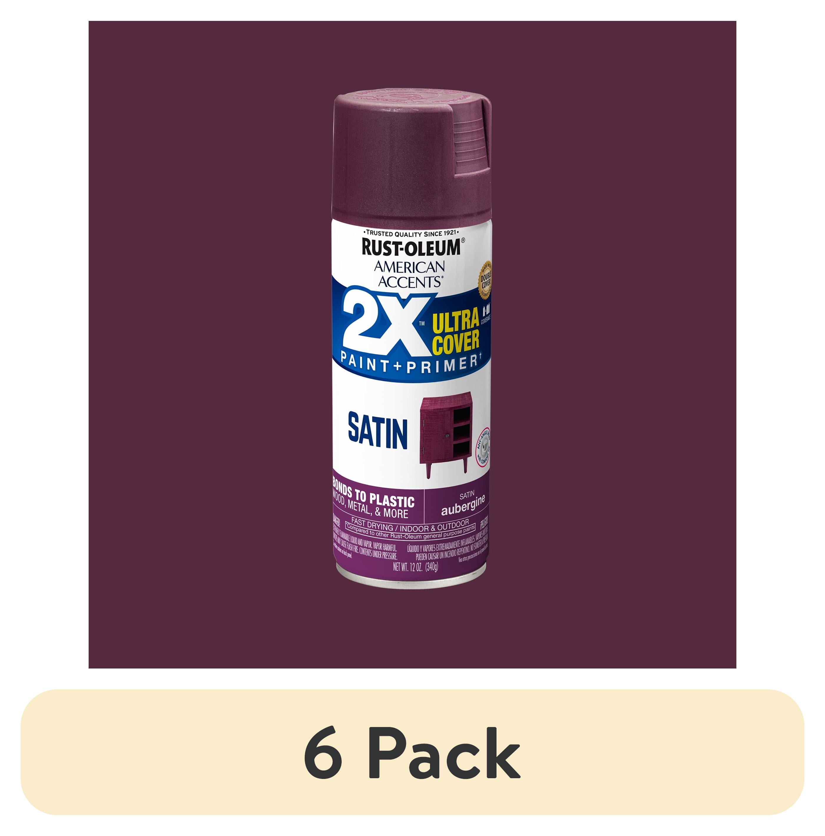 6 pack) Aubergine, Rust-Oleum American Accents 2X Ultra Cover