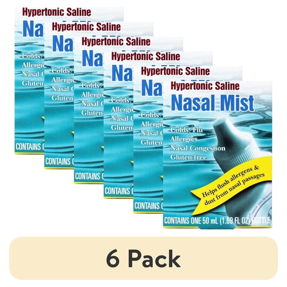(6 pack) Ayr Allergy & Sinus Nasal Mist 1.69 fl oz Spray