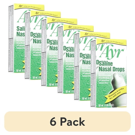 (6 pack) Ayr Saline Nasal Drops , 1.69 Oz