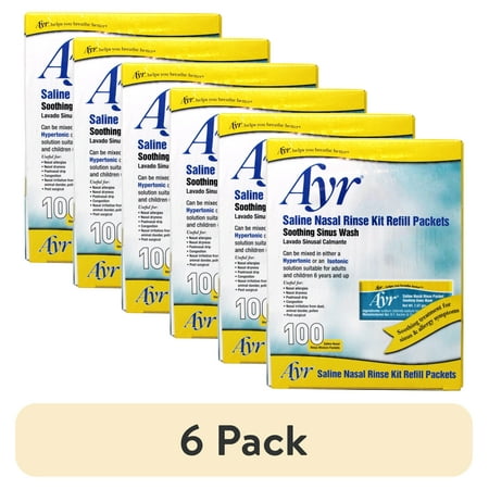 (6 pack) Ayr Sinus Rinse Kit Refill Packets - 100 Count