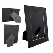 6 pack BLACK White Core BEVEL-CUT Easel 8x10 Frame Paper Stock sold in 6s - 8x10