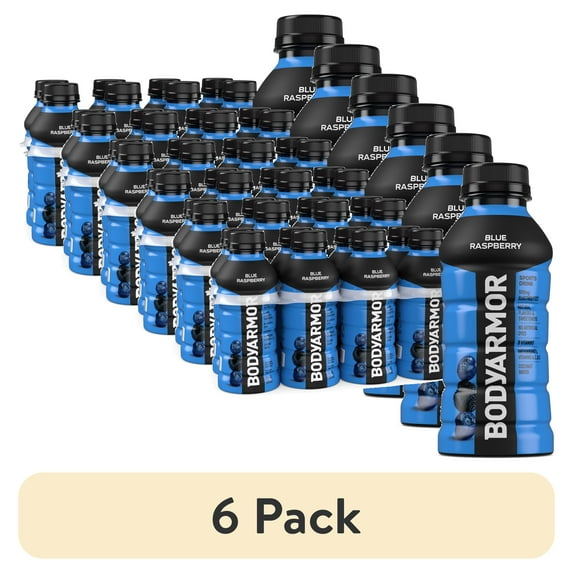 (6 pack) BODYARMOR Blueberry Raspberry Electrolyte Sports Drink Bottles, 12 fl oz, 8 pack