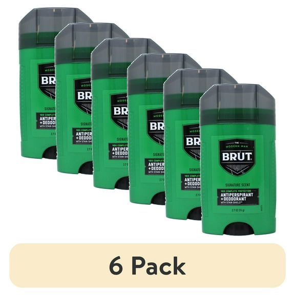 (6 pack) BRUT The Modern Man Antiperspirant + Deodorant With Stain Shield Signature Scent 2.7 oz