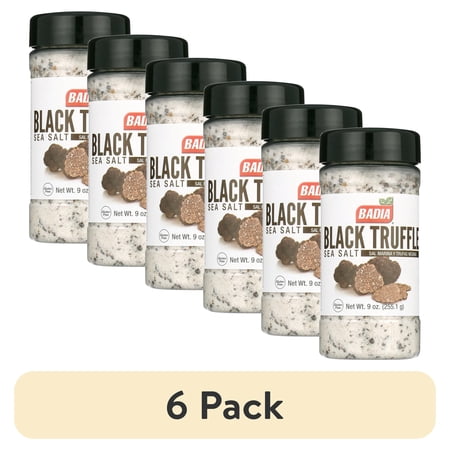 (6 pack) Badia Black Truffle Sea Salt, 9 oz Bottle
