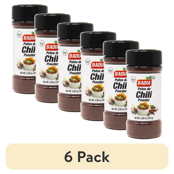 (6 pack) Badia Chili Powder, 8 oz Bottle