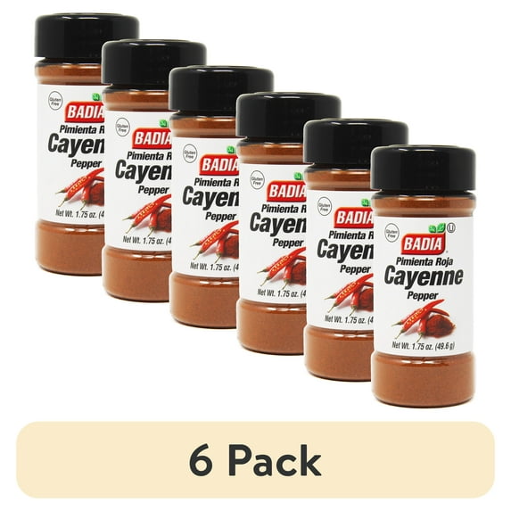 (6 pack) Badia Ground Cayenne Pepper, 3 oz Bottle