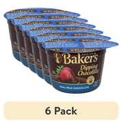 (6 pack) Baker's Real Milk Dipping Chocolate, 7 oz Cup