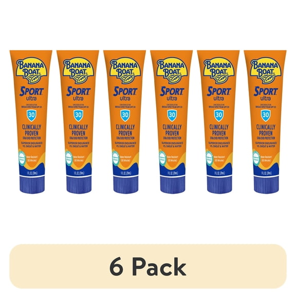 (6 pack) Banana Boat Sport Ultra SPF 30 Sunscreen Lotion, Travel Sunscreen Sport, Adult Sunblock Lotion, 1 oz