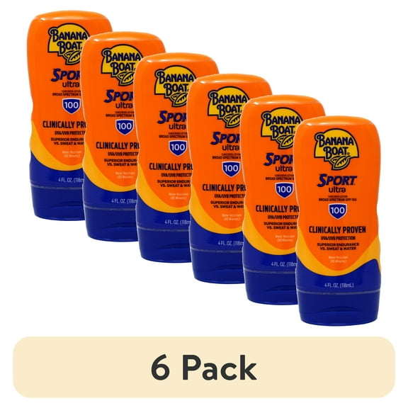 (6 pack) Banana Boat Sport Ultra Sunscreen Lotion SPF 100, 4-Ounce