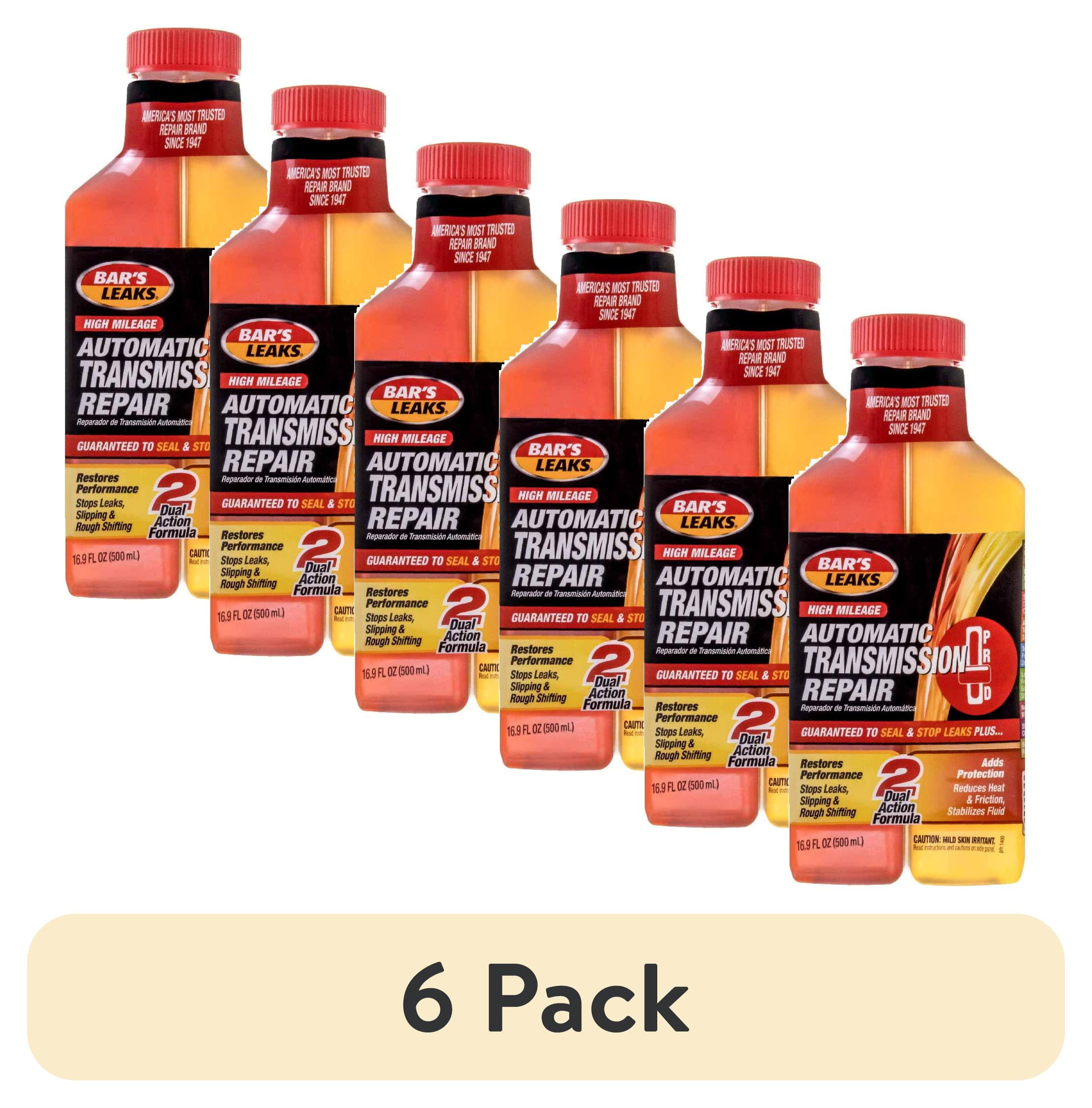 (6 pack) Bar's Leaks 1400 High Mileage Transmission Repair, Automotive Additive, 16 oz