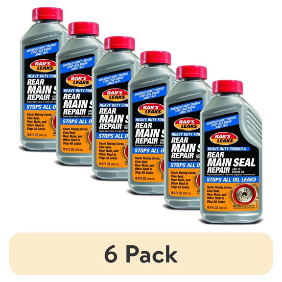 (6 pack) Bar's Leaks Rear Main Seal Repair Additive, 16.9 oz