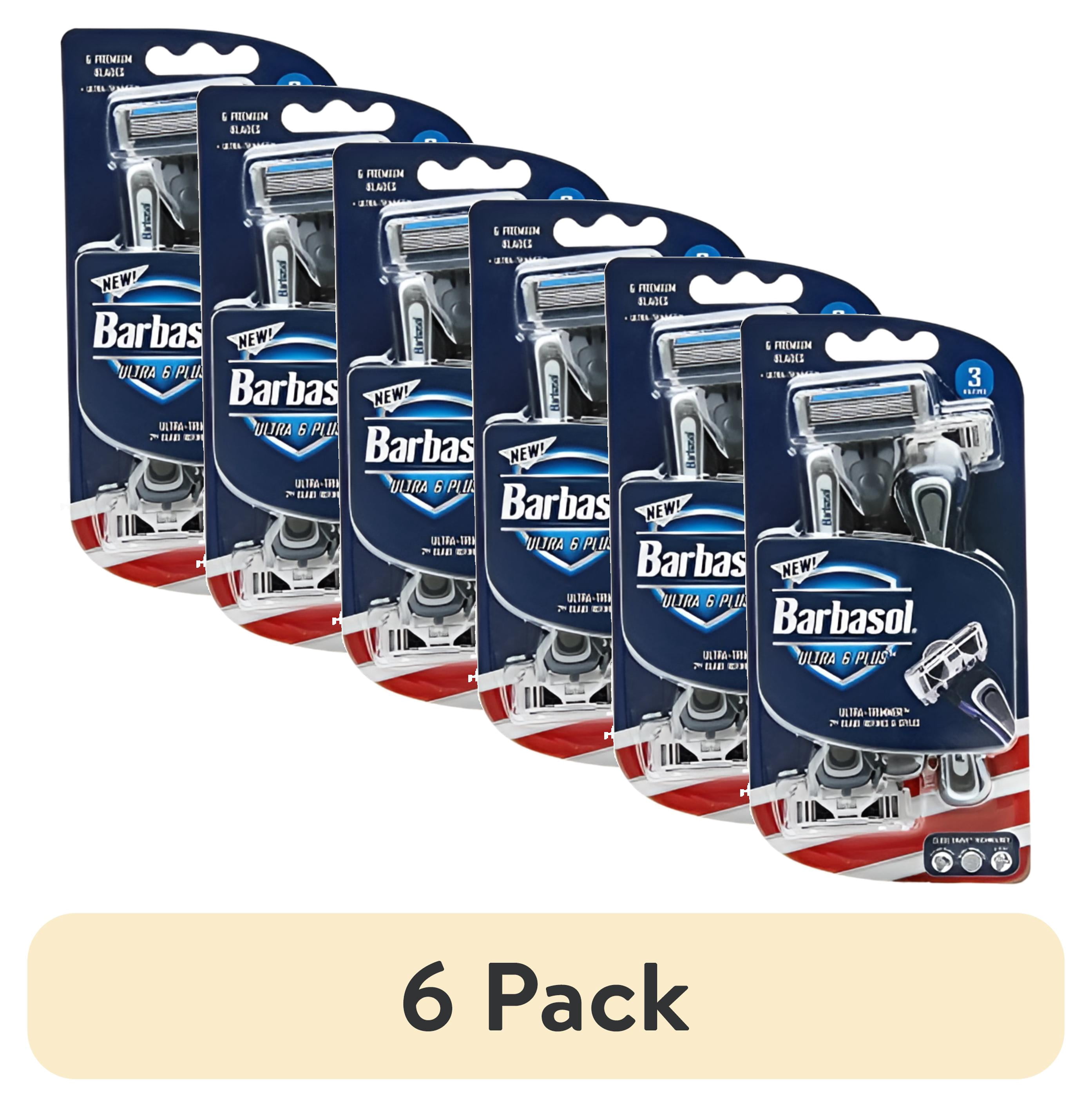 Ultra Razor Blue (6 pack) Barbasol Ultra 6 Premium Disposable Razor, 3 Count - Walmart.com