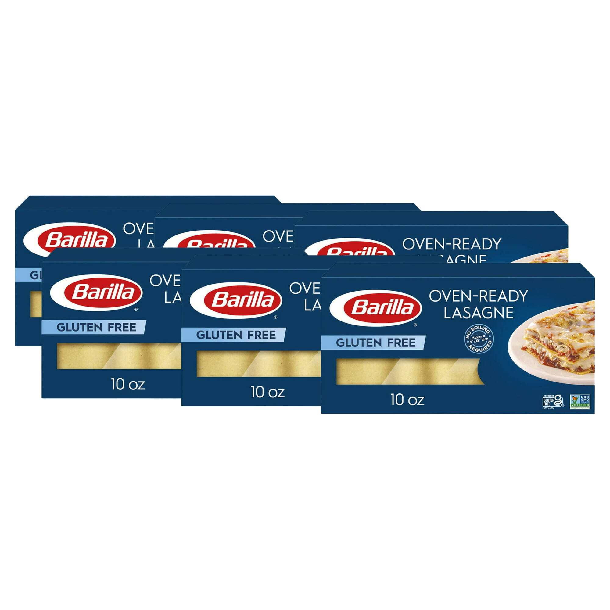 (6 pack) Barilla Gluten Free Oven Ready Lasagna Pasta, 10 oz - Walmart.com