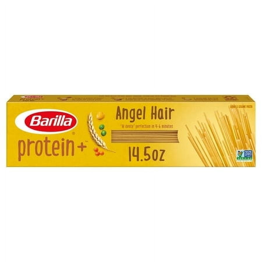 (6 pack) Barilla Protein+ Angel Hair Pasta, Plant Based Pasta, 14.5oz