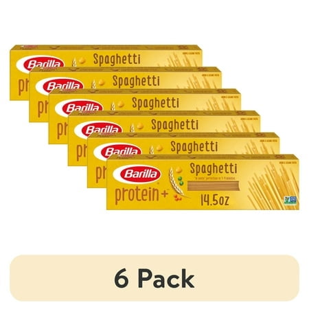 (6 pack) Barilla Protein+ Spaghetti Pasta, Plant Based Pasta, 14.5oz