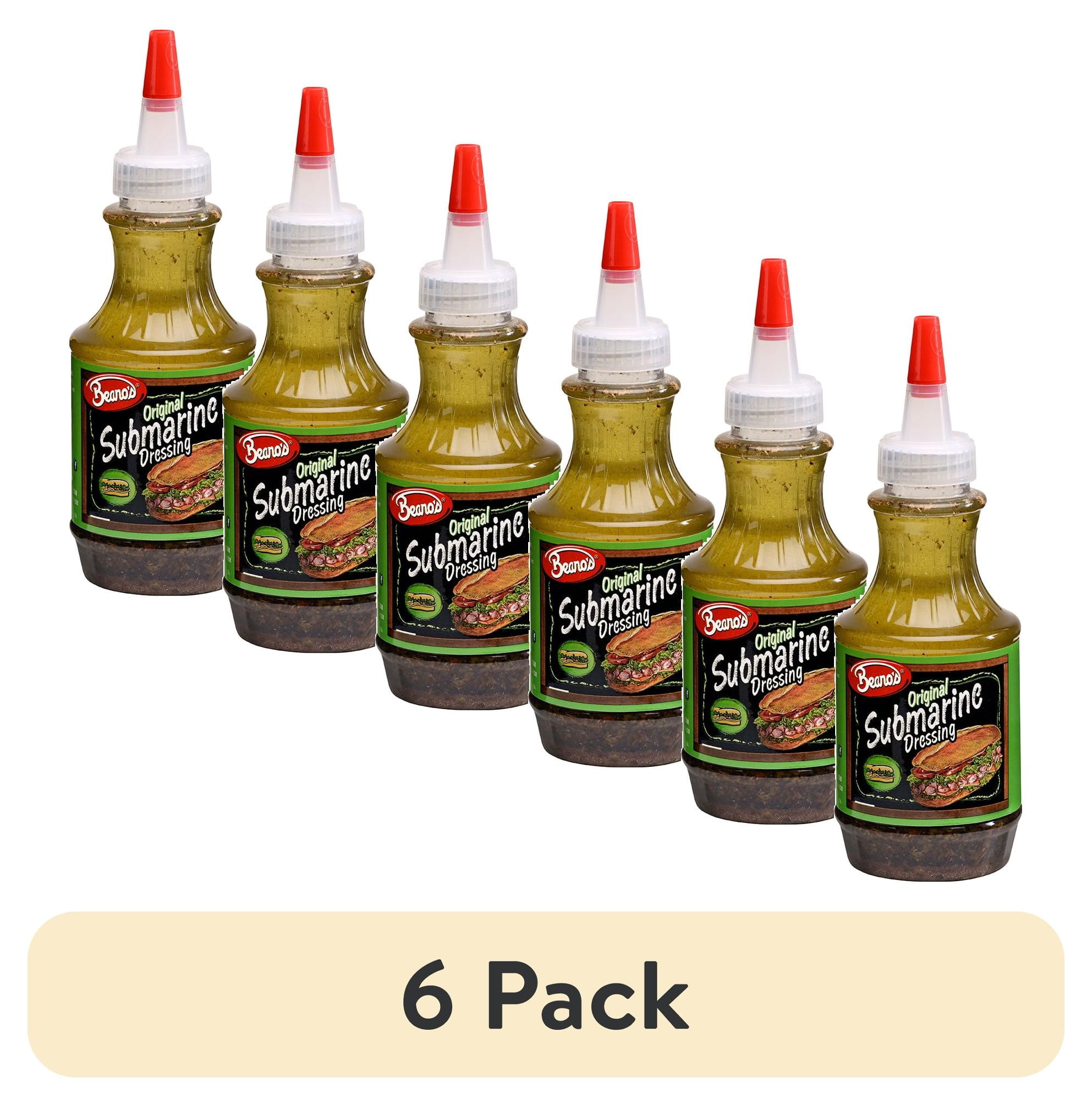 (6 pack) Beano's Original Submarine Dressing, 8 Fluid oz. Bottle