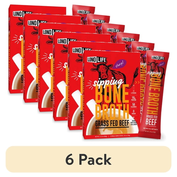 (6 pack) Beef Bone Broth - 4 Pack Stick Packs