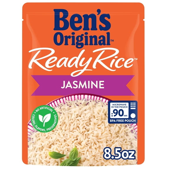 (6 pack) Ben's Original Ready Rice Jasmine Rice, Easy Dinner Side, 8.5 Ounce Pouch