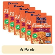 (6 pack) Ben's Original Ready Rice Spanish Style Flavored Rice, Easy Dinner Side, 8.8 Ounce Pouch