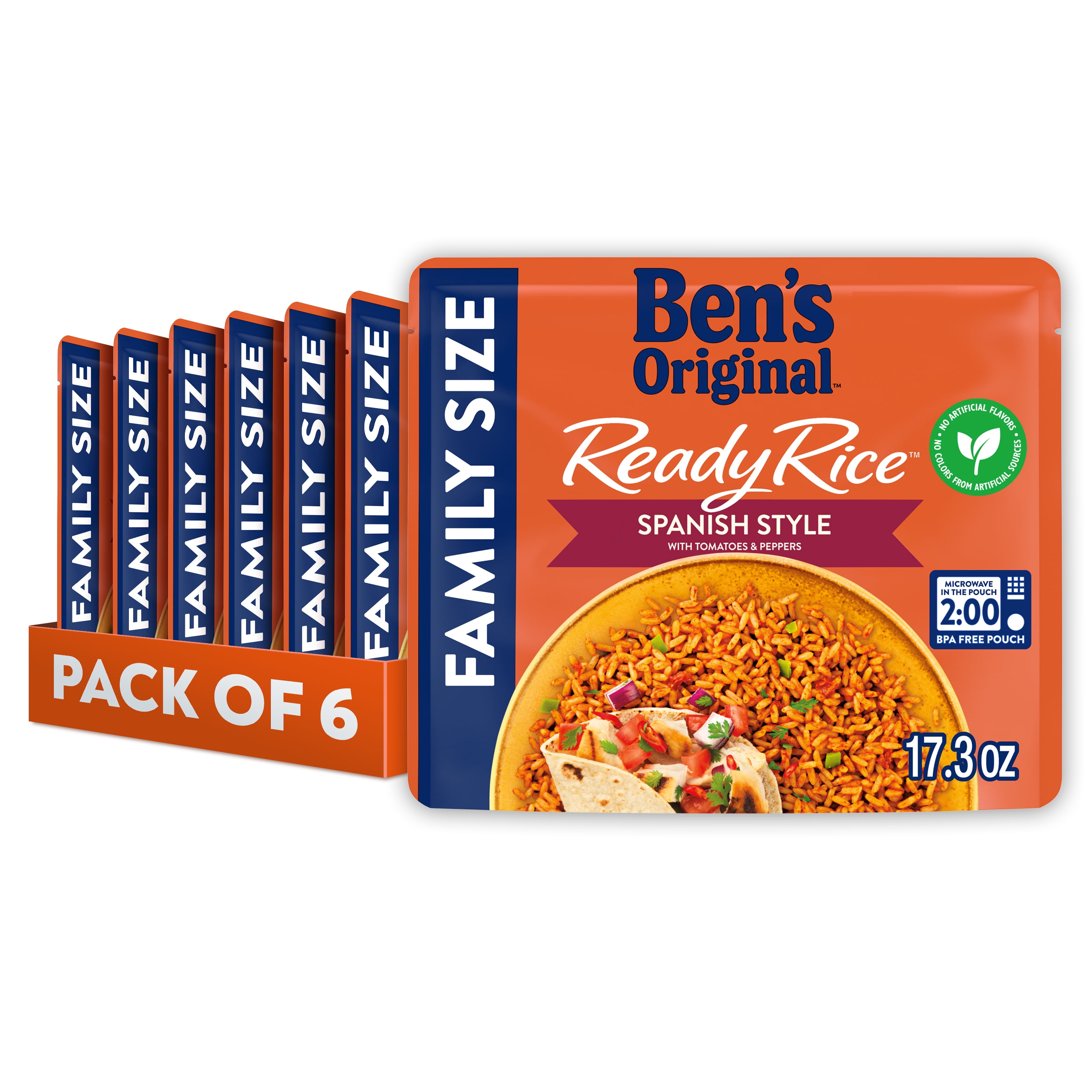 (6 pack) Ben's Original Flavored Ready Rice, Spanish Style, with ...