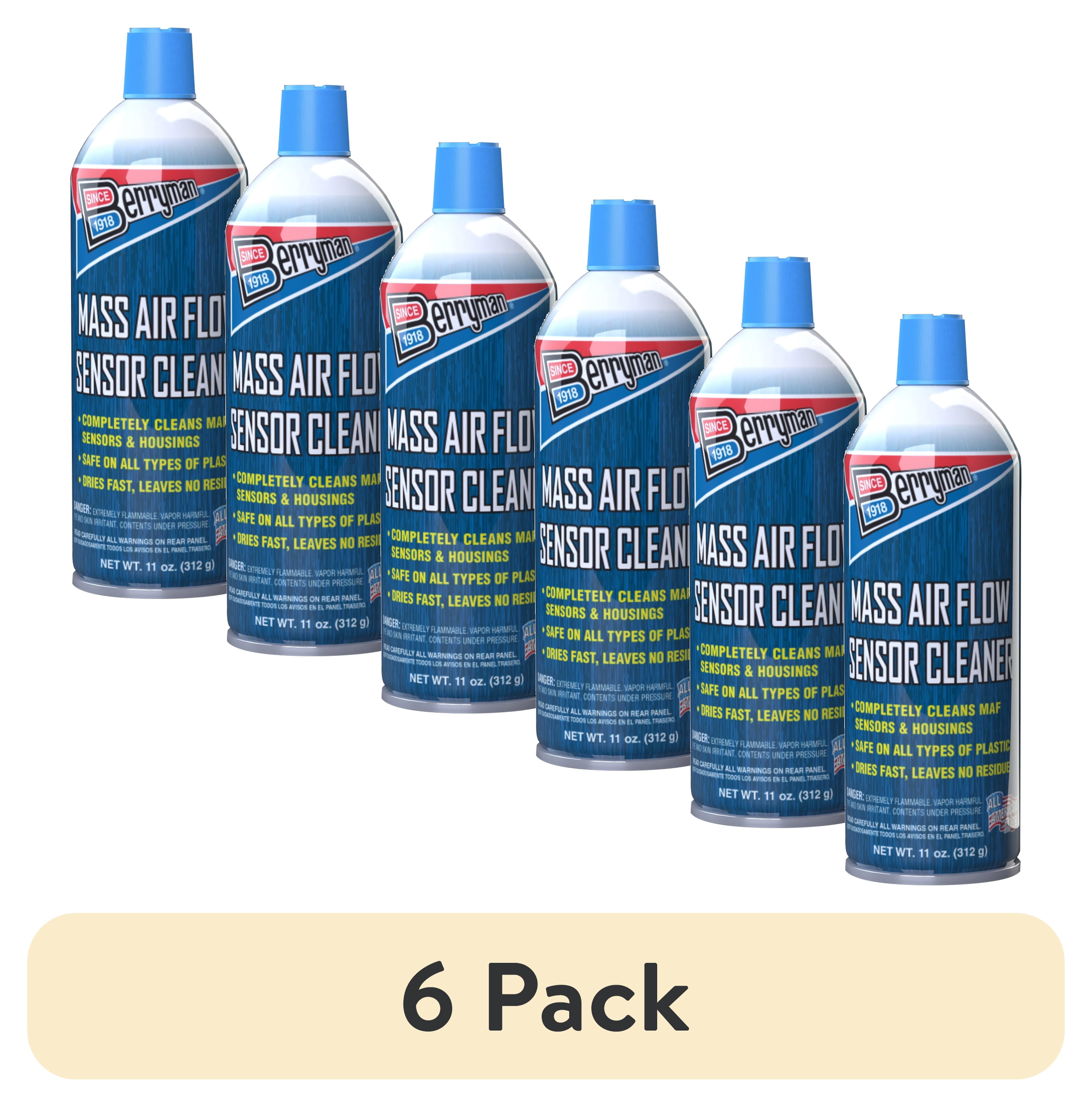 (6 pack) Berryman Products 2211 Mass Air Flow Sensor Cleaner with Extension, 11 oz