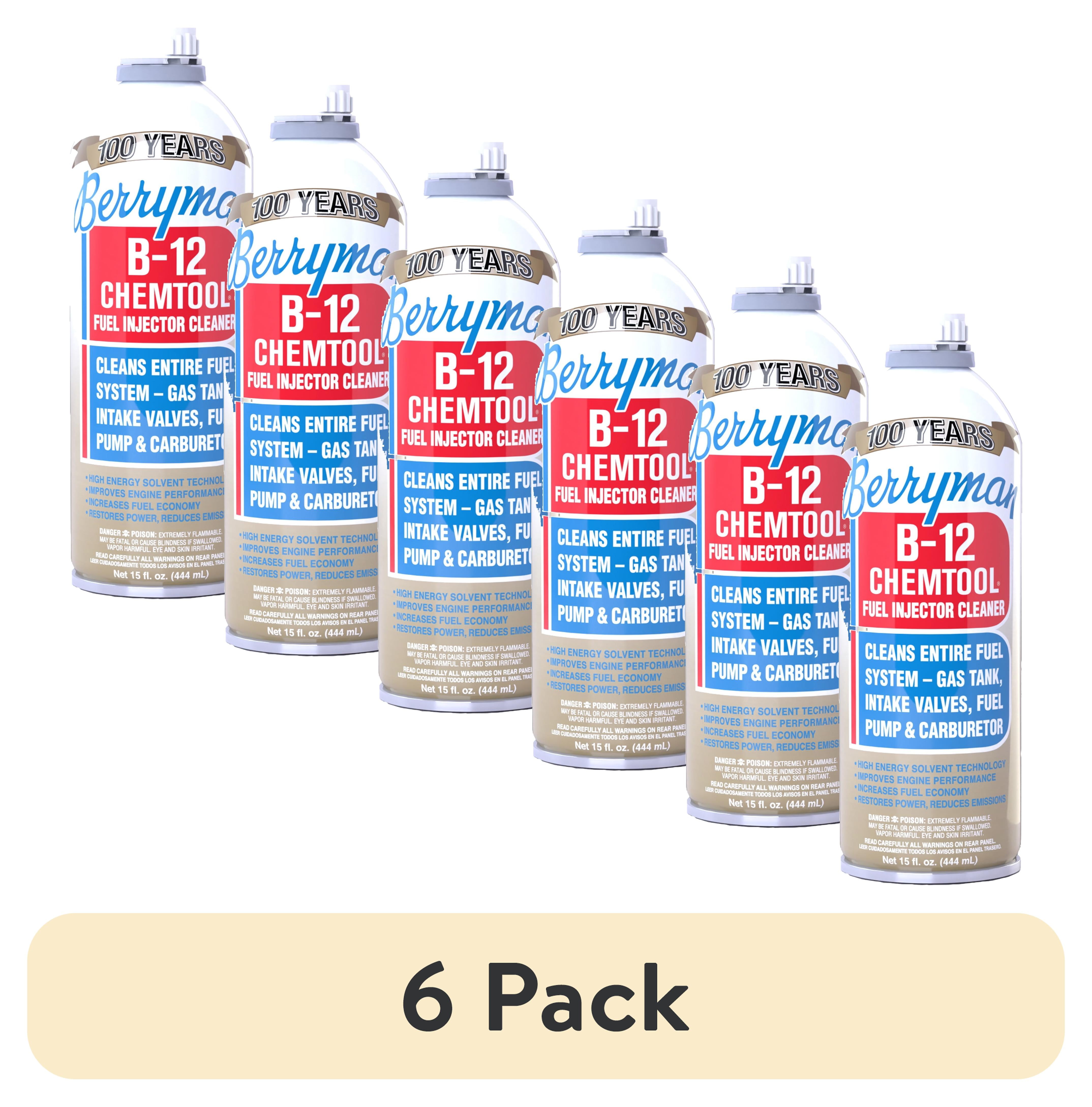 (6 pack) Berryman Products B-12 Chemtool Fuel Injector and Carburetor  Cleaner 0116 Automotive Additive, 15 oz