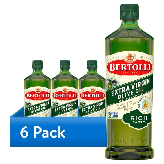 (6 pack) Bertolli Extra Virgin Olive Oil, Rich Taste