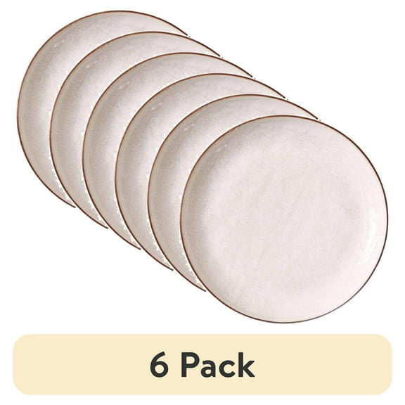 (6 pack) Better Homes & Gardens Cream Murphy Stoneware Salad Plate