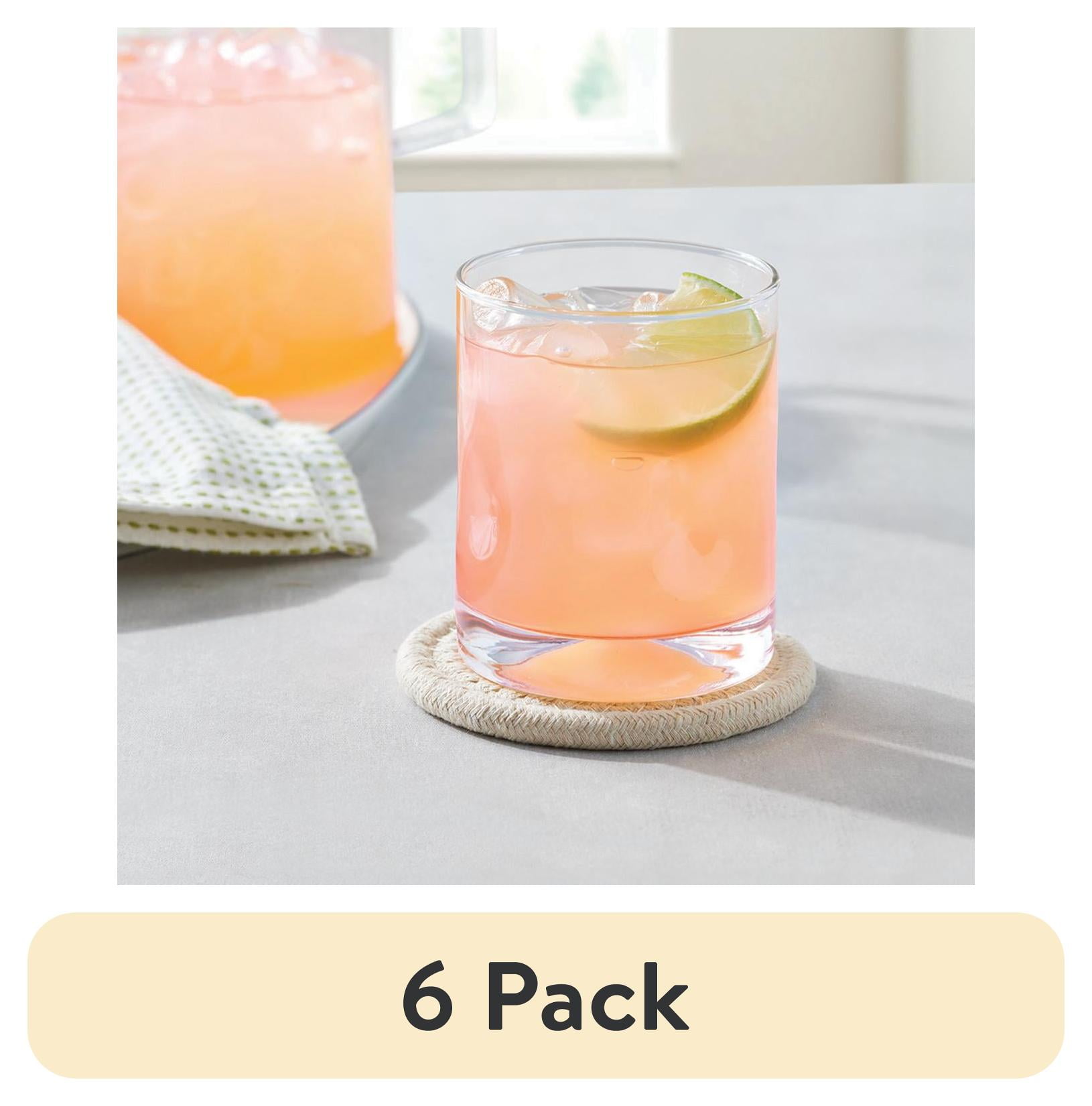 (6 pack) Better Homes & Gardens Lyra 12.5 oz Glass Drinking Glasses, Set of 4