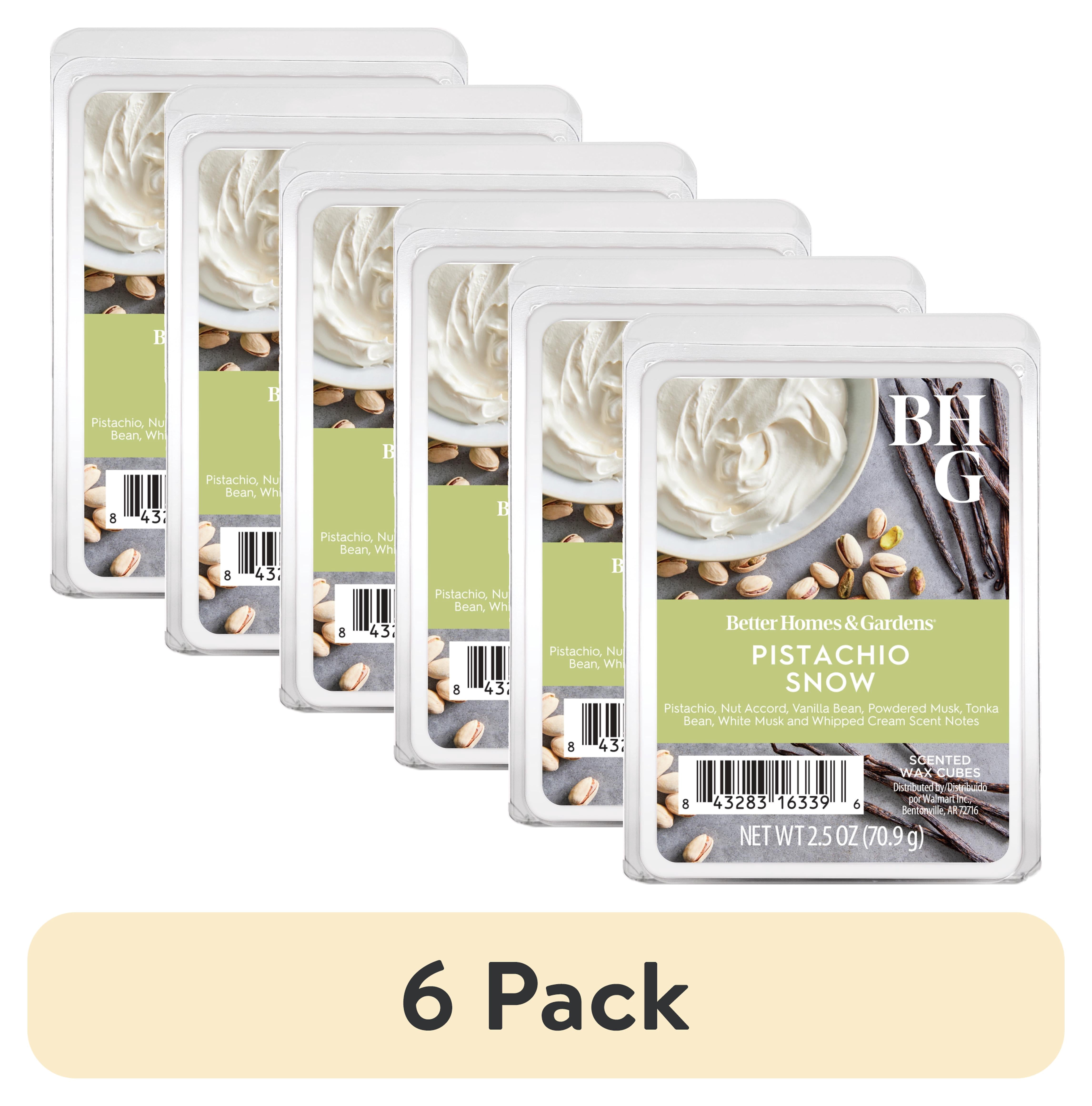 (6 pack) Better Homes & Gardens Pistachio Snow Wax Melts, 2.5 oz, 6 Cubes, 1-Pack