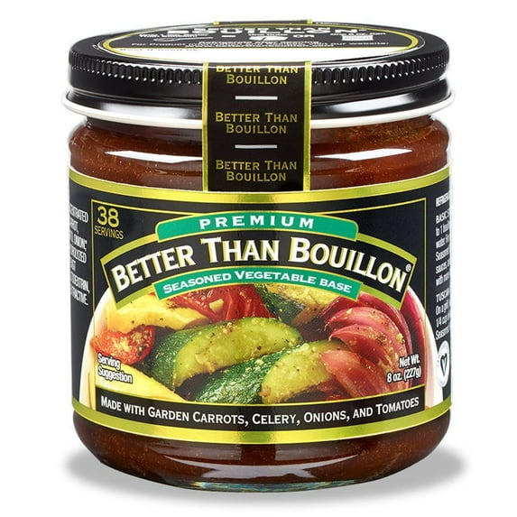 (6 pack) Better Than Bouillon Premium Seasoned Vegetable Base, Shelf-Stable, 8 oz Jar