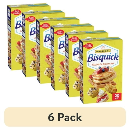 (6 pack) Betty Crocker Bisquick Pancake and Baking Mix, Original, 20 oz