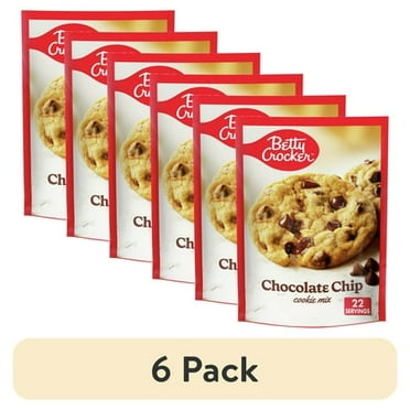 (6 pack) Betty Crocker Chocolate Chip Cookies, Cookie Baking Mix, 17.5 oz