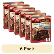 (6 pack) Betty Crocker Delights Supreme Chocolate Chunk Brownie Baking Mix, 18oz, Shelf Stable, Cardboard Box