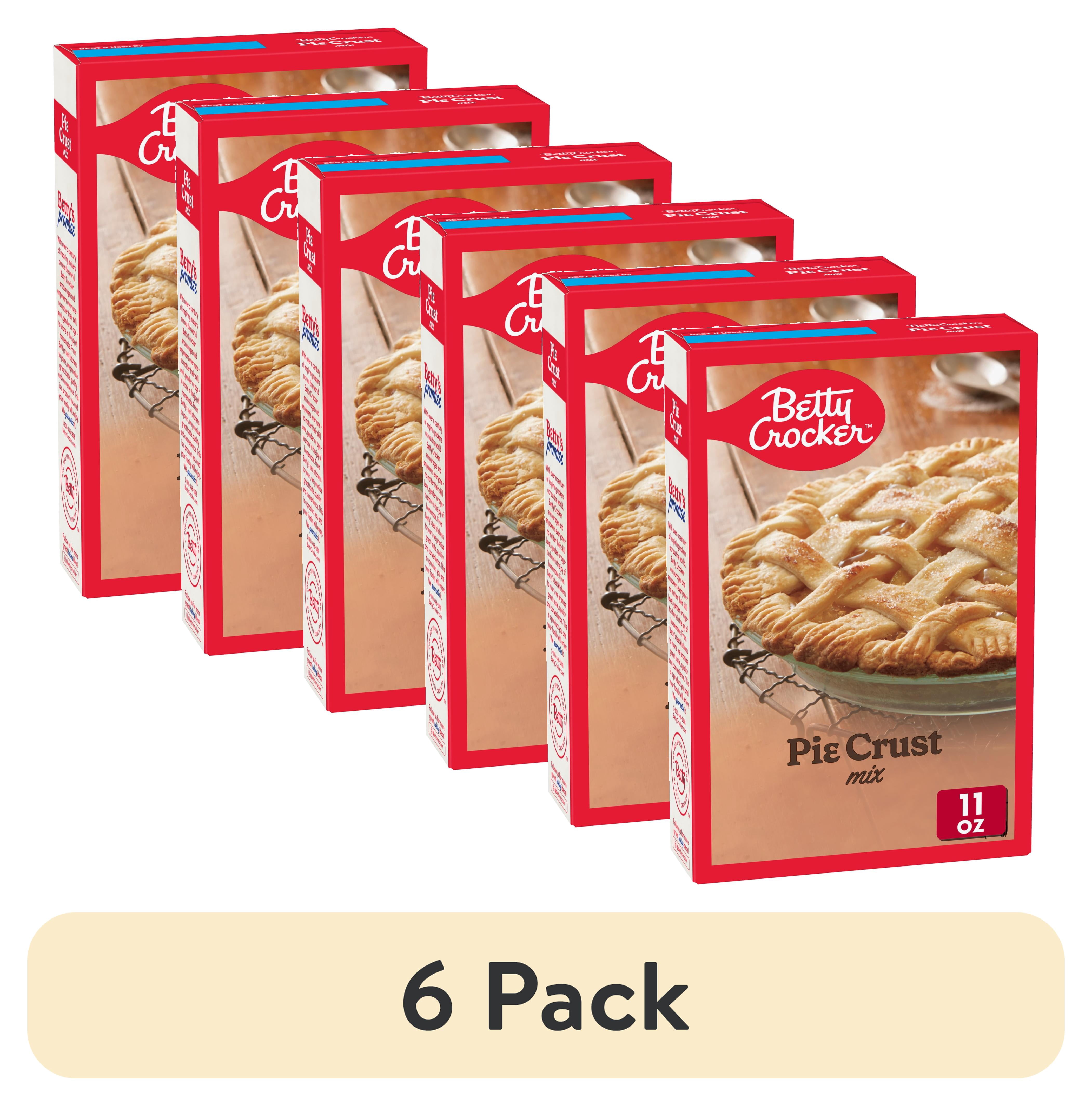 (6 pack) Betty Crocker Pie Crust Mix, Makes Two 9-inch Crusts, 11 oz.