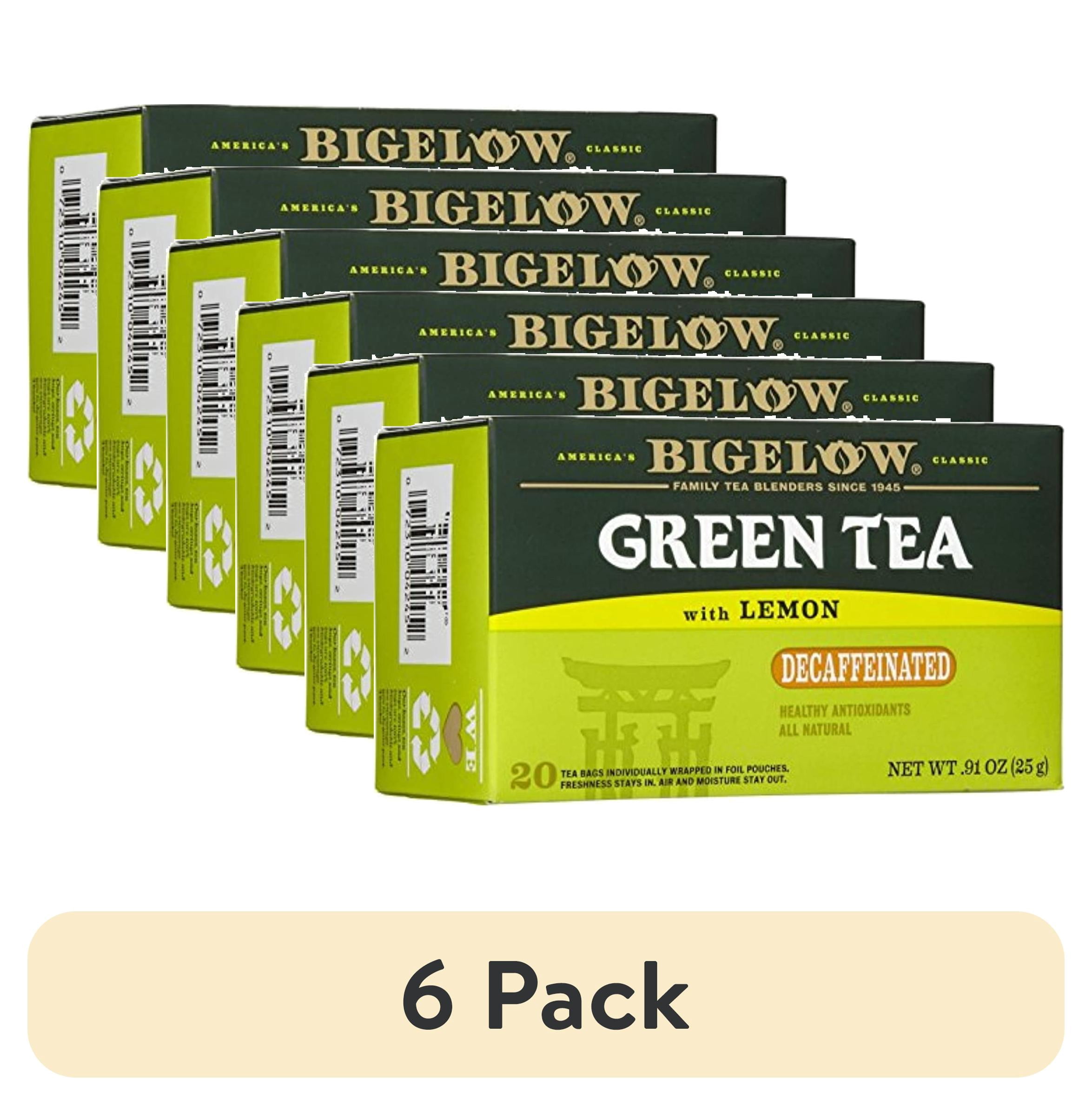 (6 pack) Bigelow Decaf Green Tea W/ Lemon Tea Bags, 20 Ct